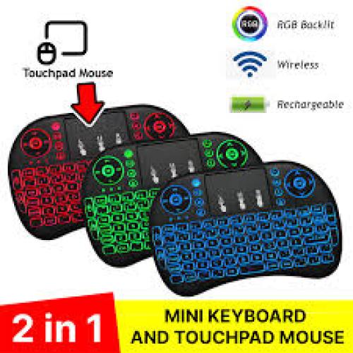 RII i8 RGB Backlit Mini Wireless Gaming Keyboard with Touchpad &amp; Mouse