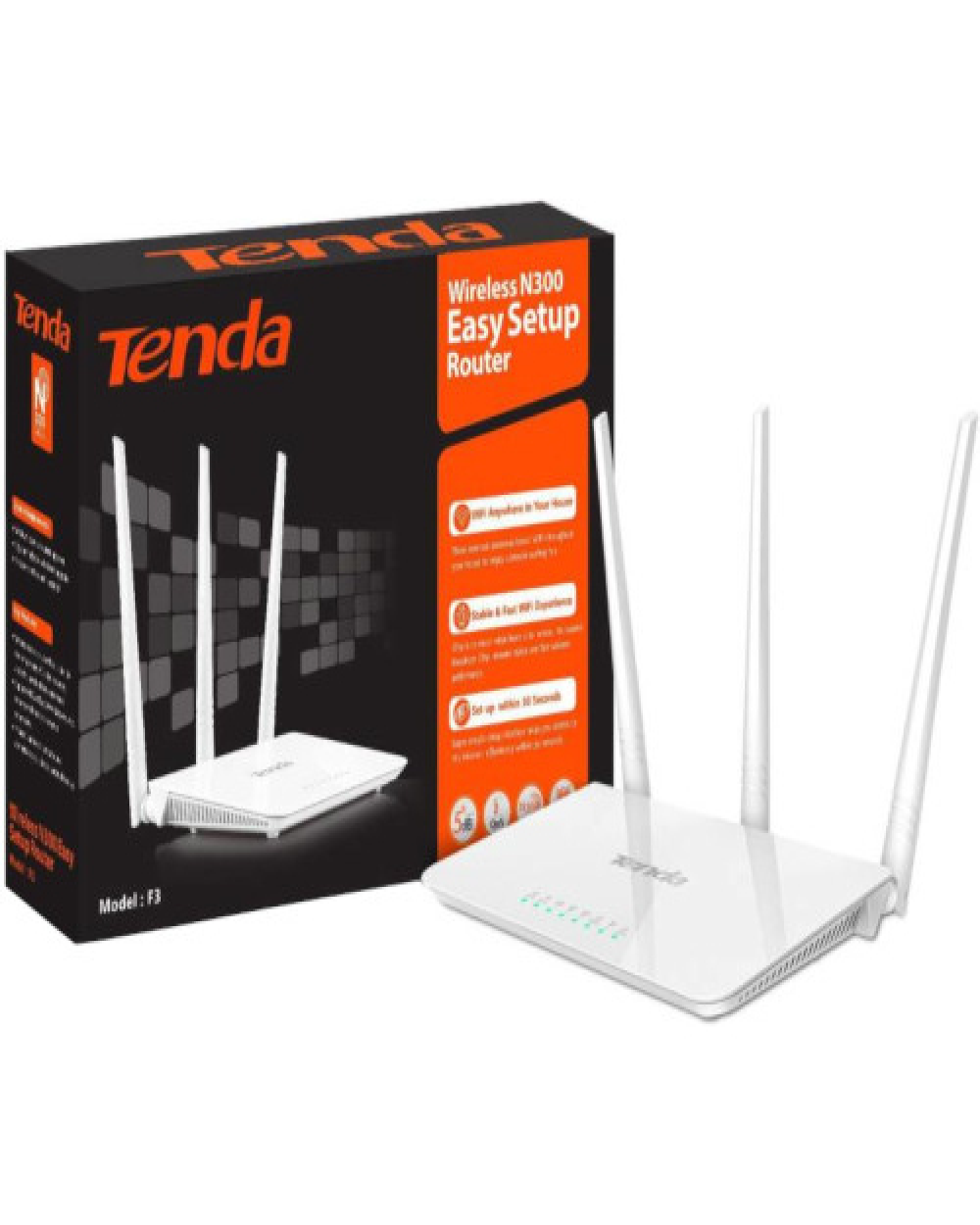 Tenda F3 3-Antenna Wireless Wifi Router