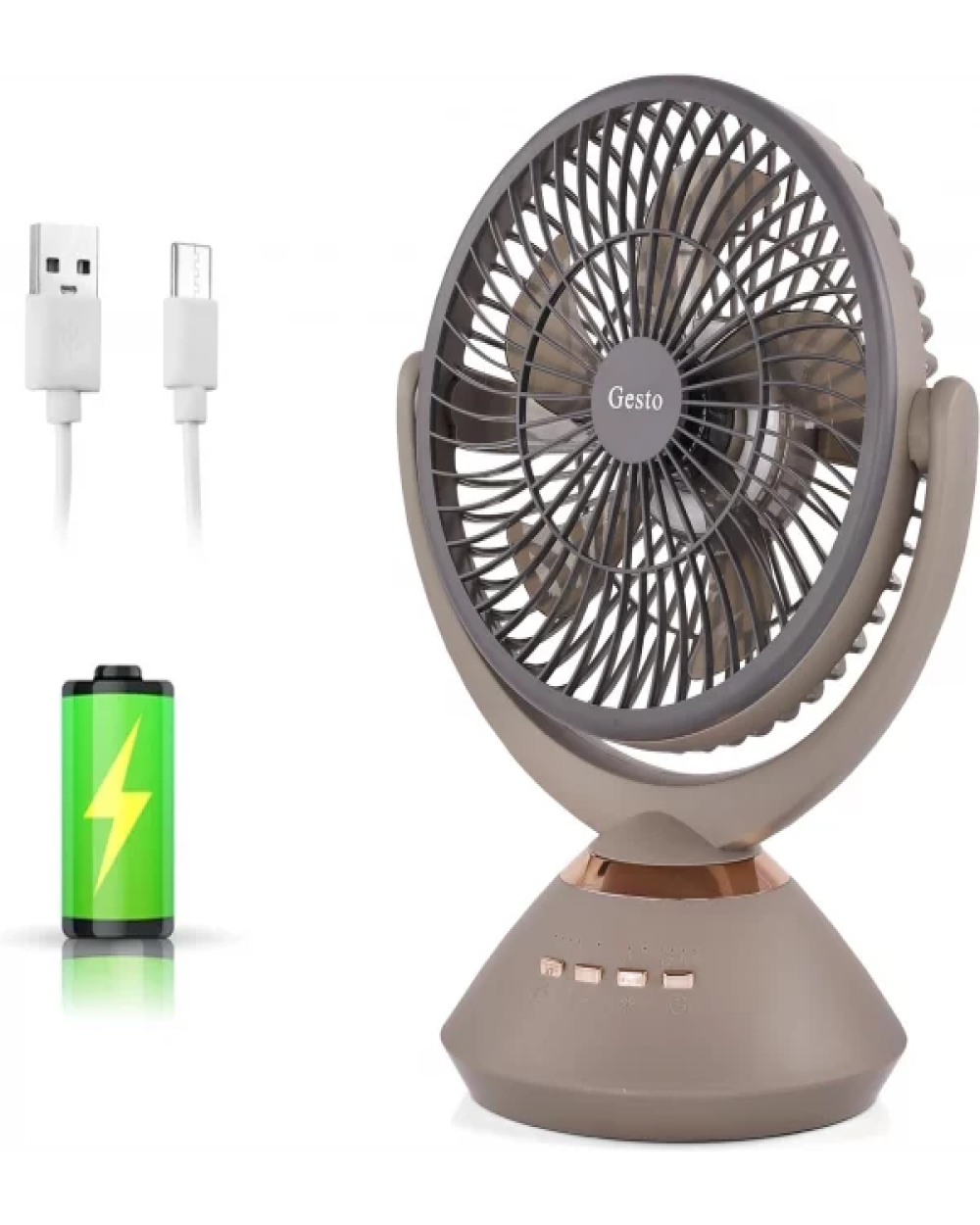 JYSuper JY2570 USB Rechargeable Table Fan