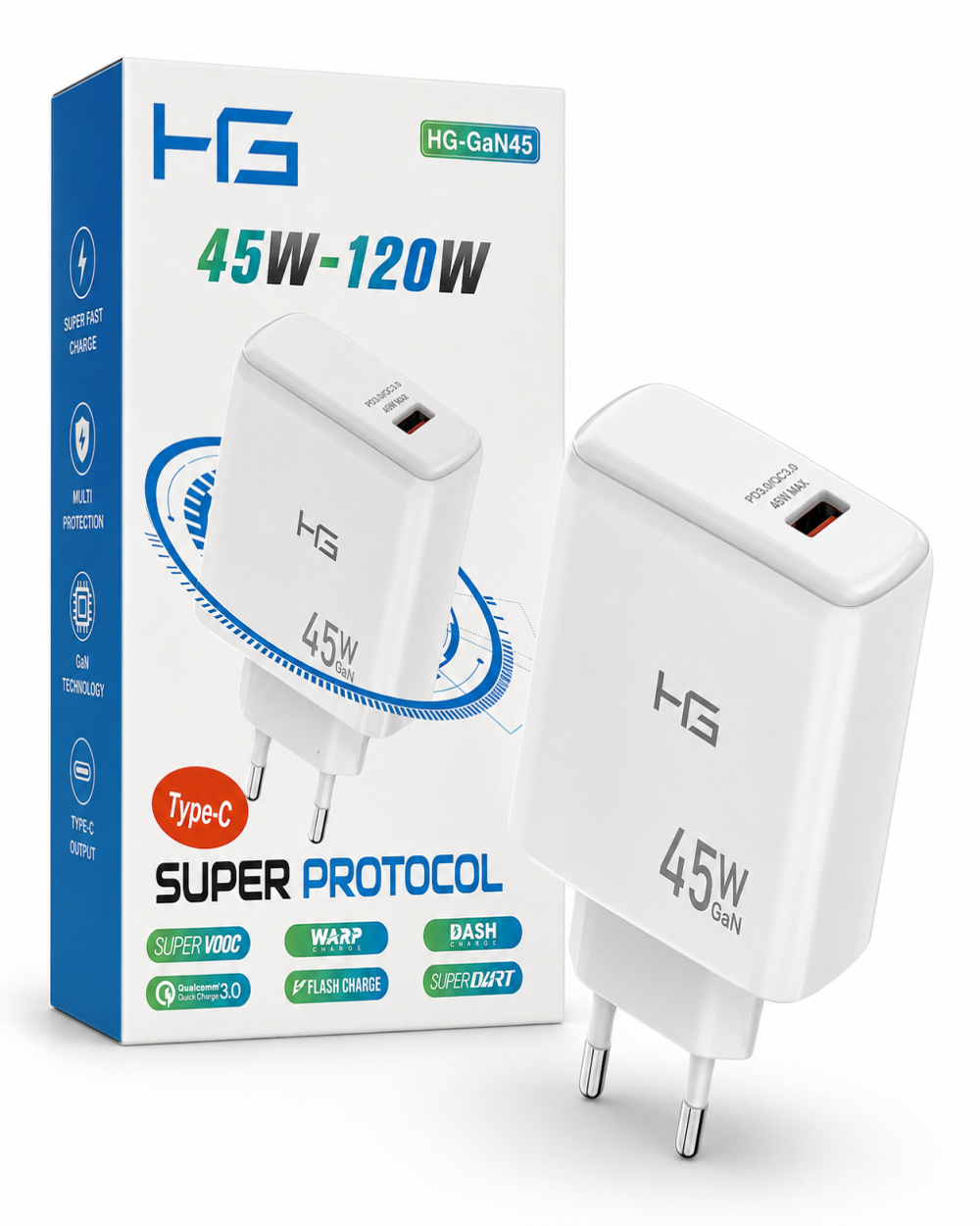 HALIMA TELECOM HG- 45W GaN Fast Charger